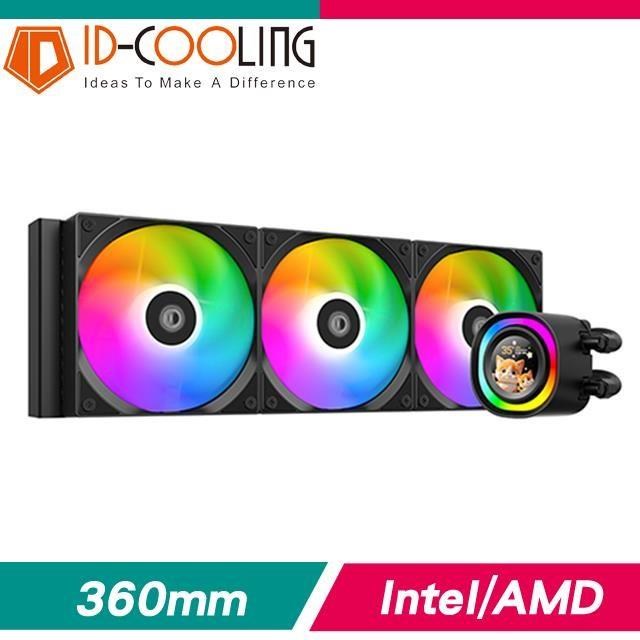 ID-COOLING FX360 LCD 一體式水冷散熱器《黑》(5年保)