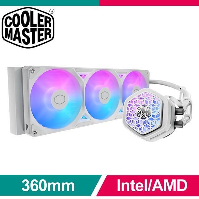 Cooler Master 酷碼 MasterLiquid 360 Atmos II VRM Fan ARGB 白色版 水冷散熱器