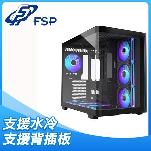 FSP 全漢 【M580 PRO】曲面全景玻璃透側 ATX機殼《黑》