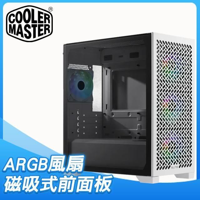 Cooler Master 酷碼 【Elite 302】玻璃透側 M-ATX機殼《白》