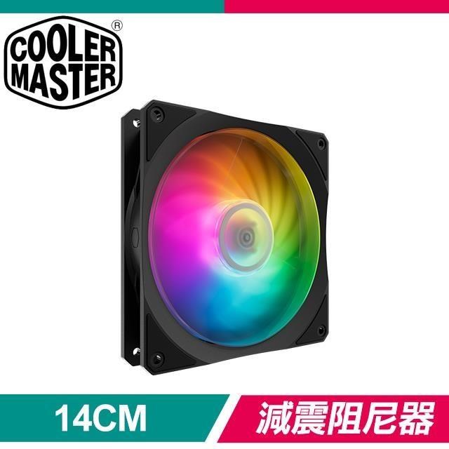 Cooler Master 酷碼 Mobius 140P 1900RPM ARGB 機殼風扇《黑》MFZ-M4DN-19NP2-R1