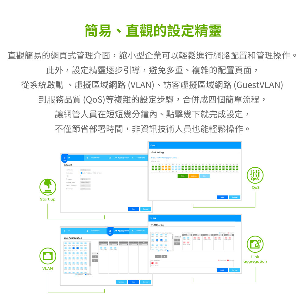 Zyxel 合勤 GS1900-24EP 智慧型網管24埠Gigabit PoE交換器