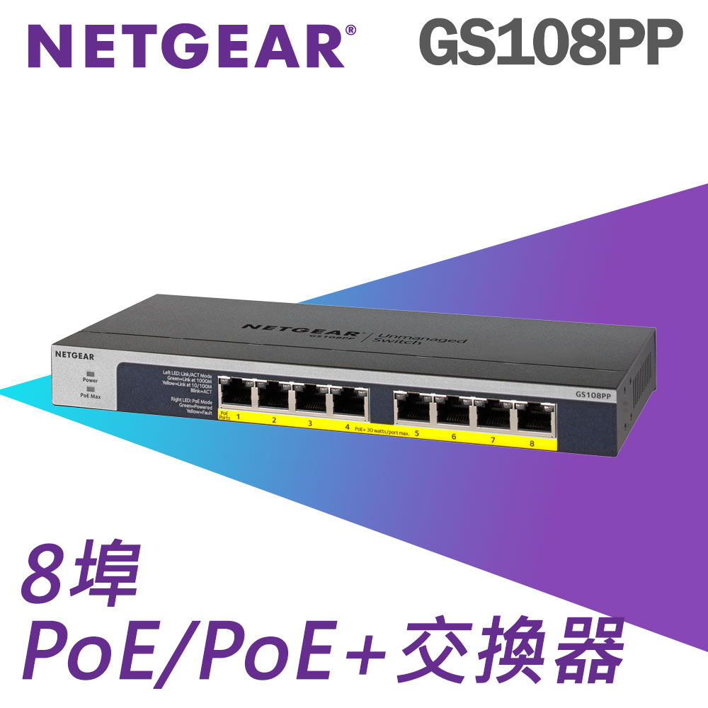 【新品未開封】NETGEAR GS108PP-100AJS Amazon.com: NETGEAR 8-Port Gigabit Ethernet Unmanaged PoE