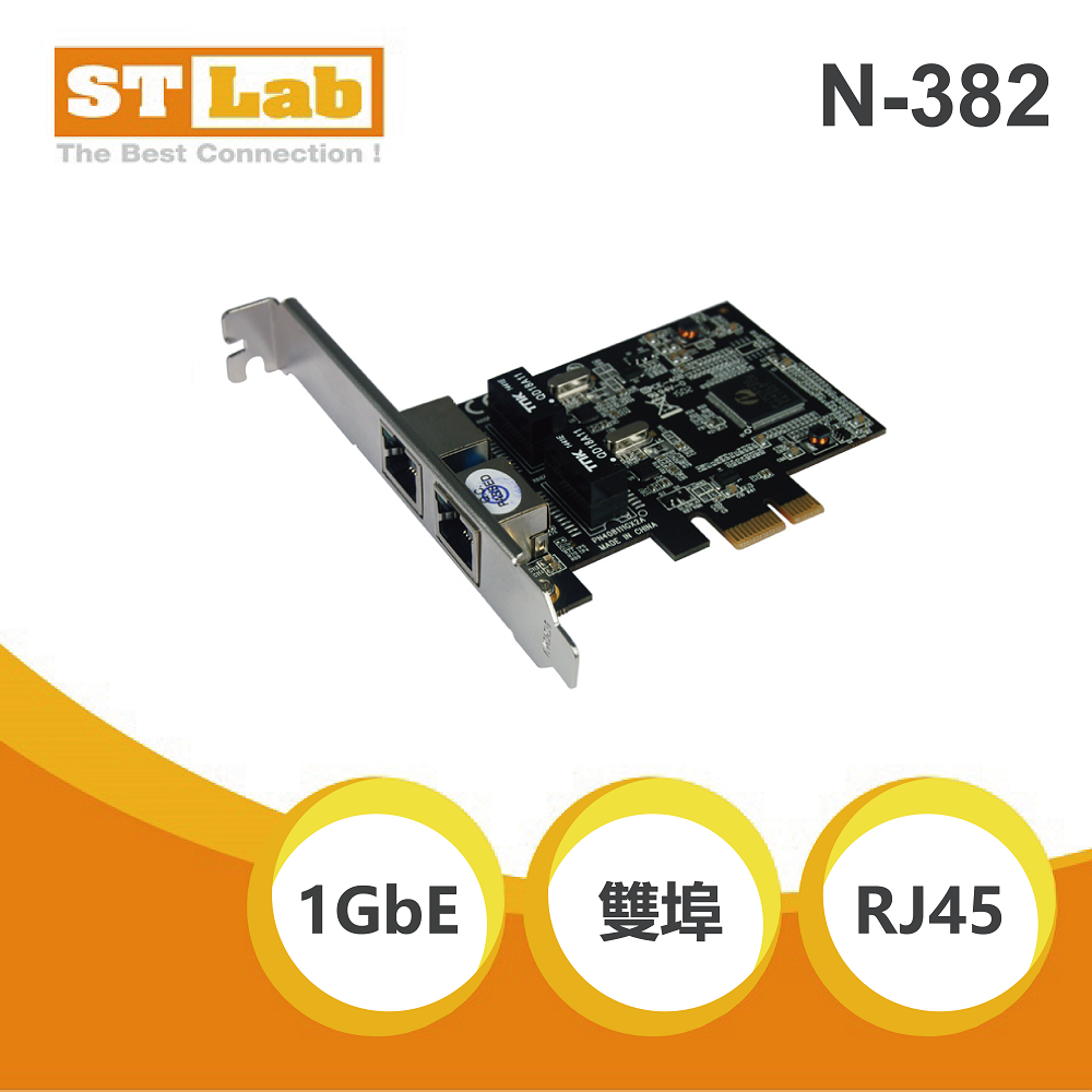 Gigabit PCI Express 雙埠網路卡(N-382)