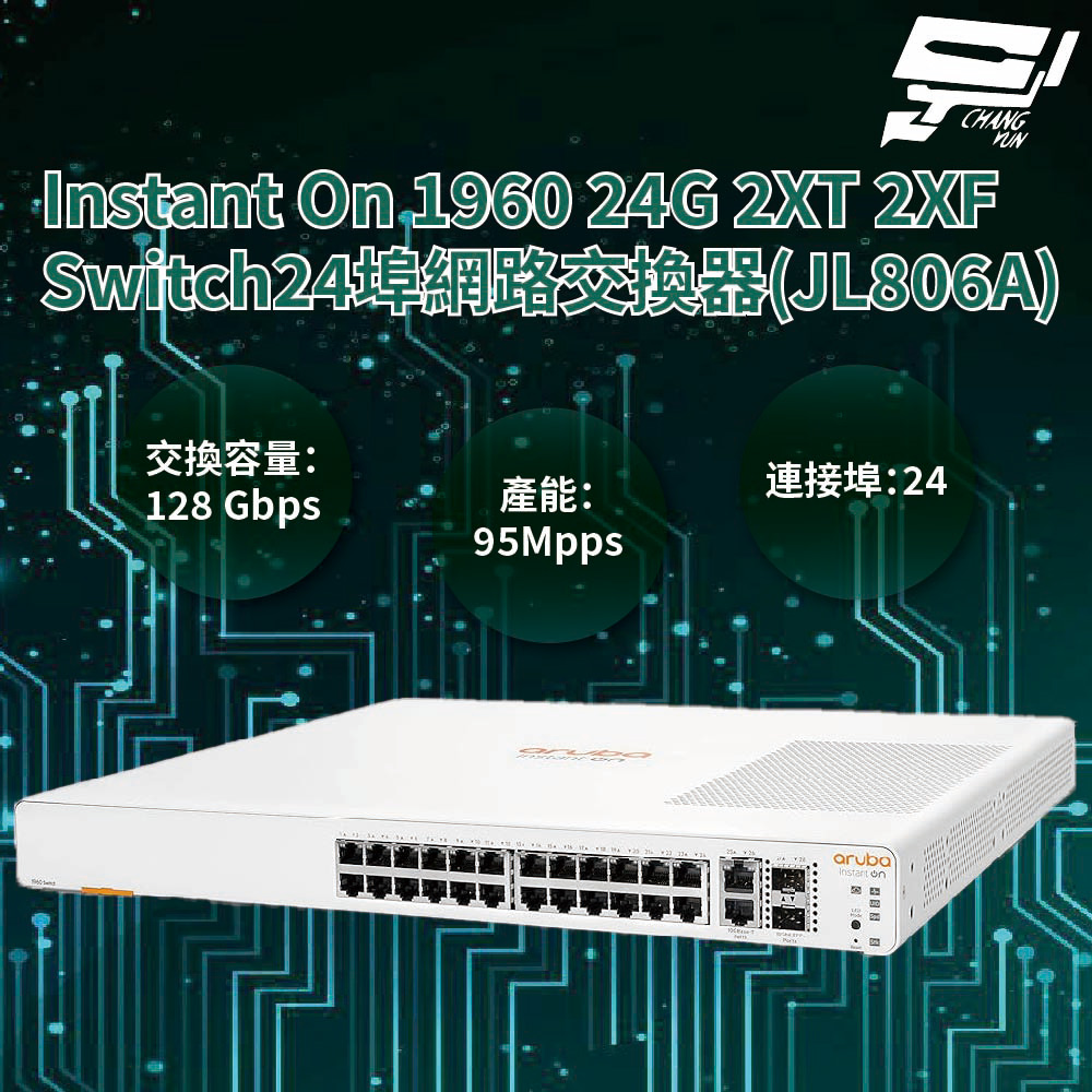 Aruba HPE Instant On 1830 8G 65W Switch 8埠網路交換器(JL811A)昌運