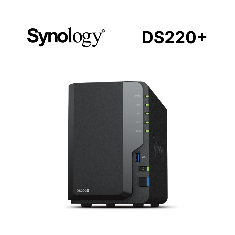 Synology 群暉科技DiskStation DS220+ (2Bay/Intel/2GB) NAS 網路儲存