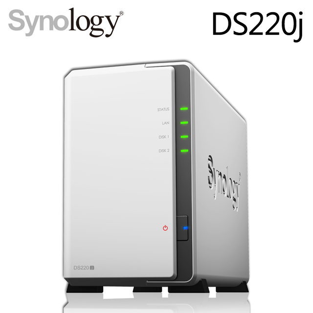 WD 紅標Plus 2TB*2] Synology DS220j NAS (2Bay/Realtek/512MB