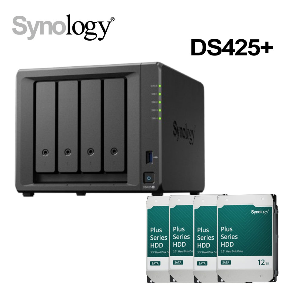 DiskStation DS425+ (4Bay/Intel/2GB) NAS 網路儲存伺服器