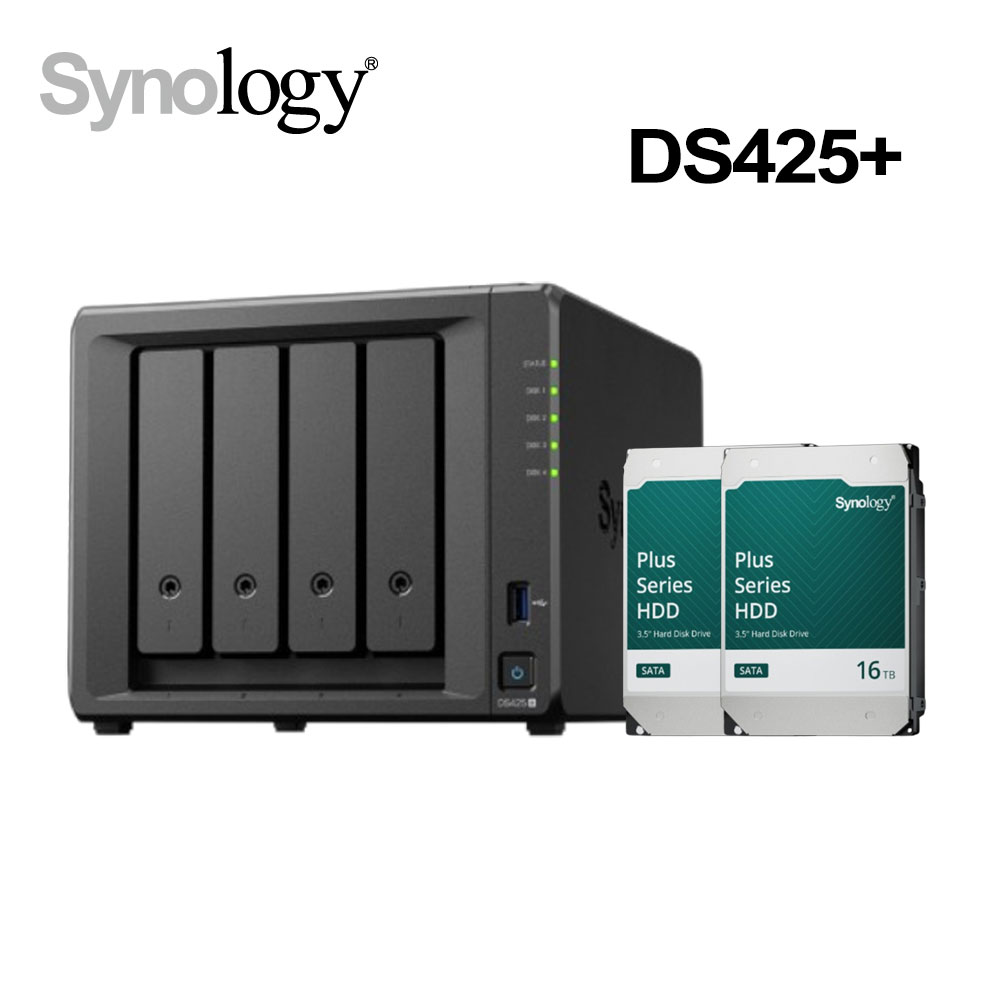 DiskStation DS425+ (4Bay/Intel/2GB) NAS 網路儲存伺服器