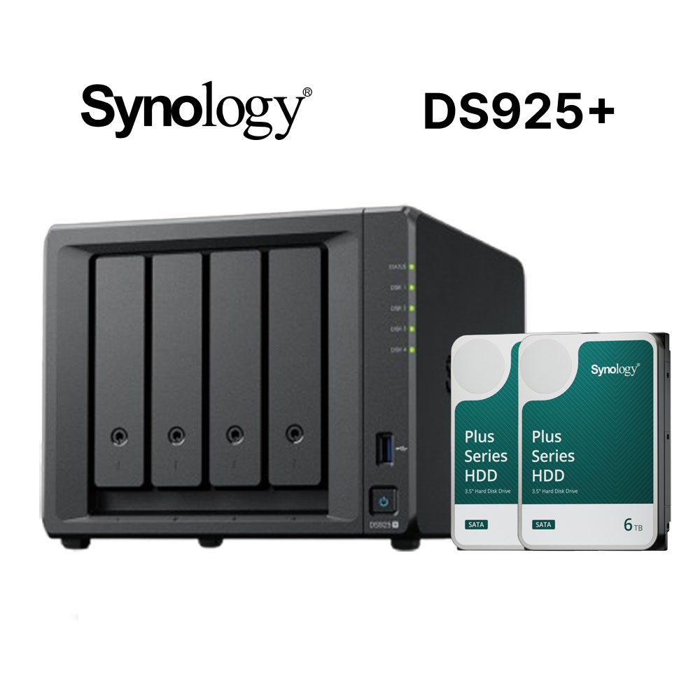 DiskStation DS925+ (4Bay/AMD/4GB) NAS 網路儲存伺服器
