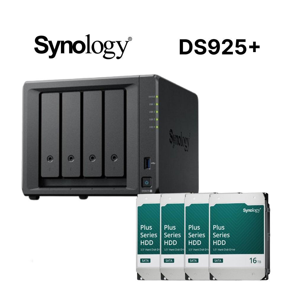 DiskStation DS925+ (4Bay/AMD/4GB) NAS 網路儲存伺服器