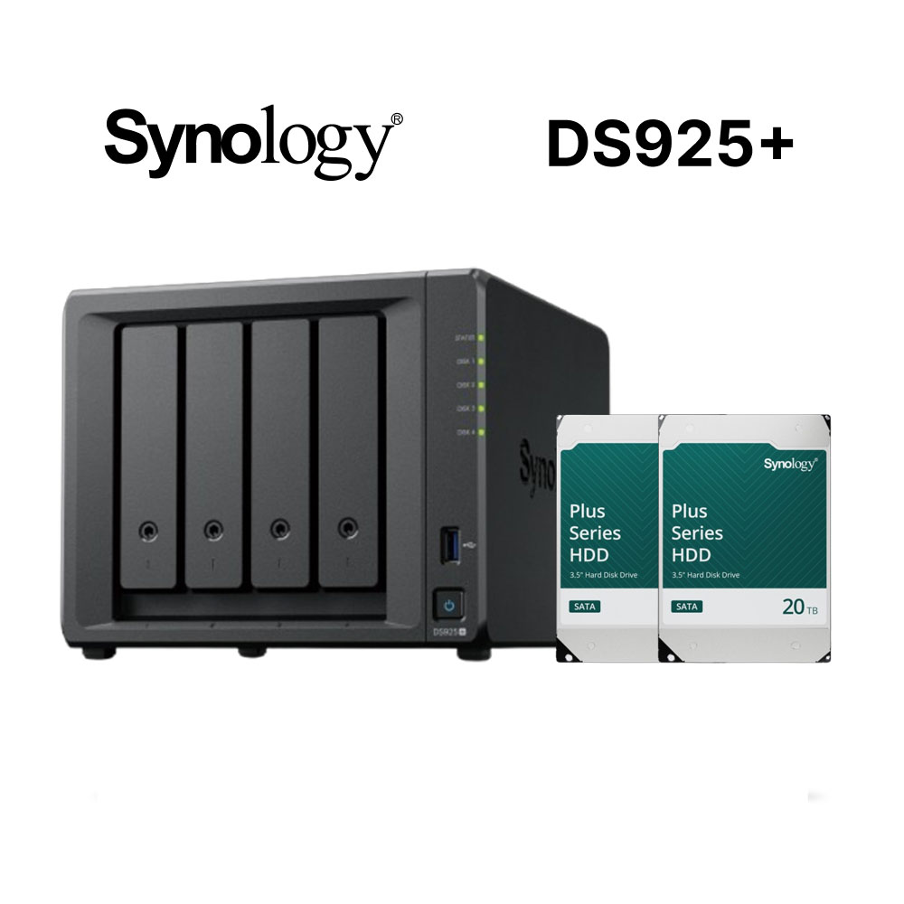 DiskStation DS925+ (4Bay/AMD/4GB) NAS 網路儲存伺服器