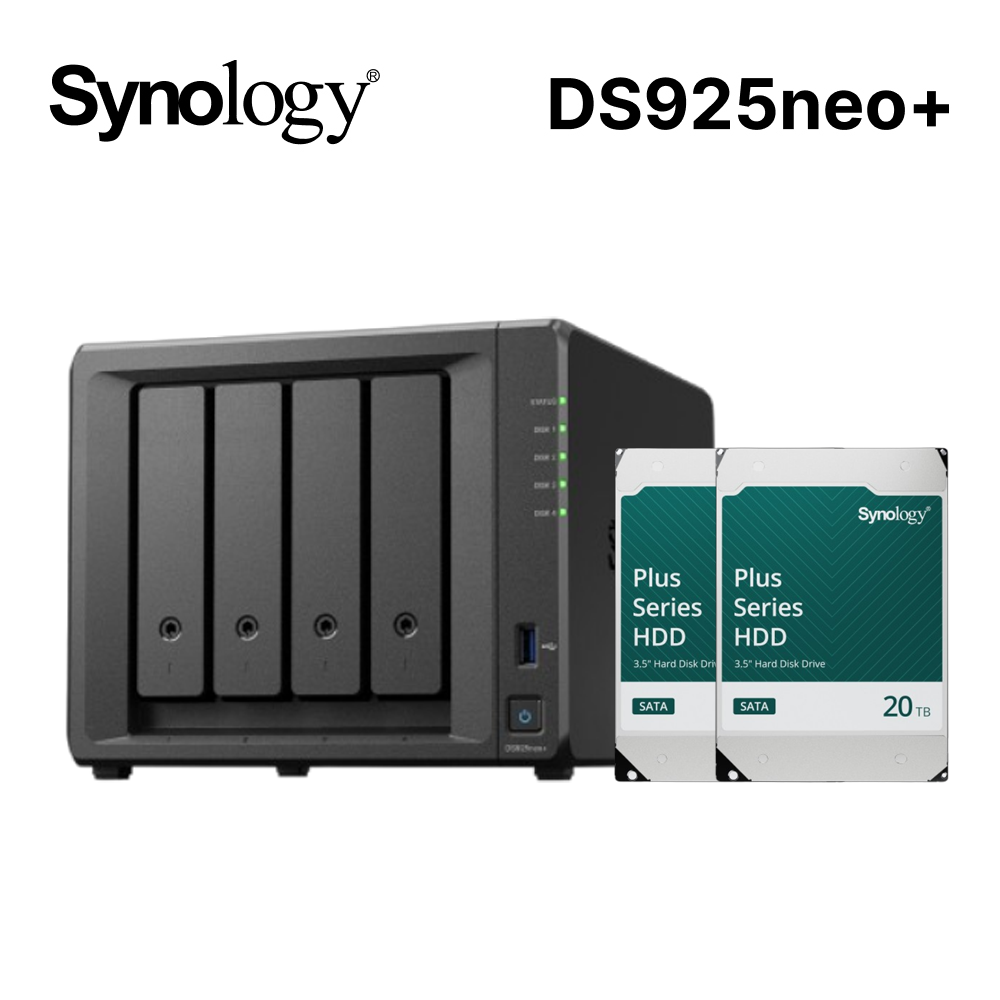 Synology 群暉 DS925neo+ 網路儲存伺服器