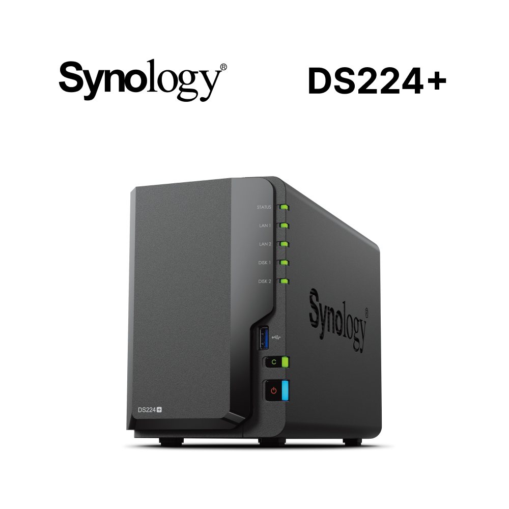 [搭Toshiba N300 10TB*2] Synology DS224+ 2Bay NAS