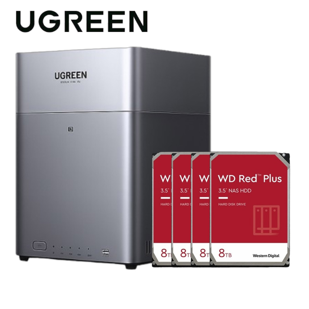 綠聯 UGREEN DH4300 Plus 4Bay NAS 網絡儲存伺服器(其他規格)