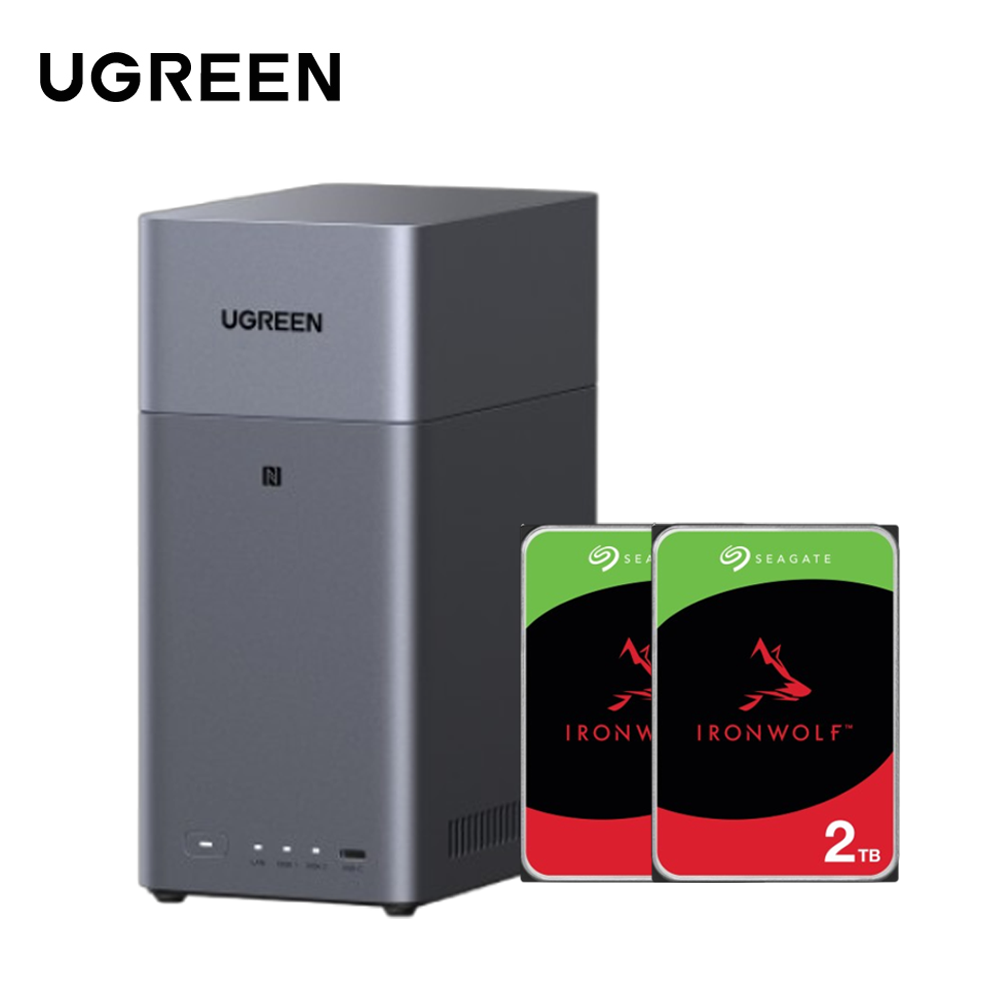 綠聯 UGREEN DH2300 2Bay NAS 網絡儲存伺服器
