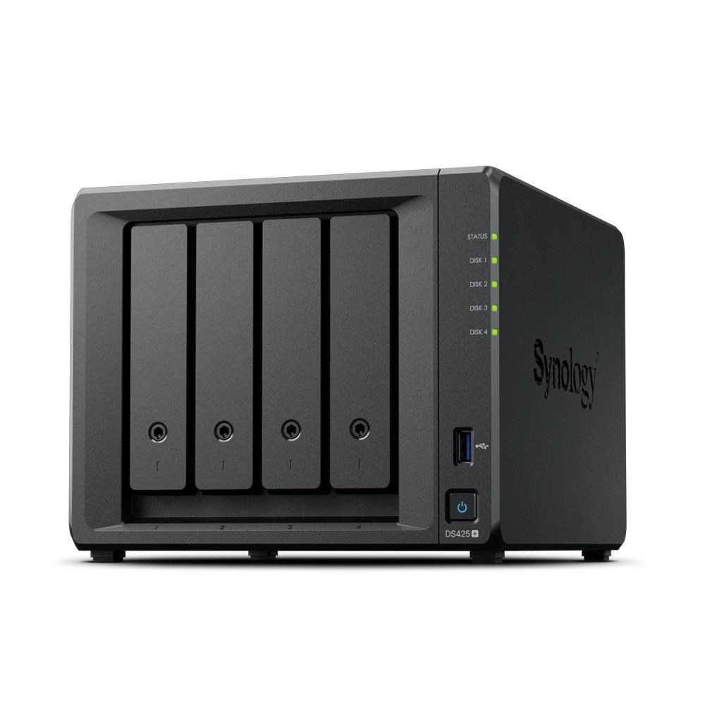 Synology 群暉DS425+ 網路儲存伺服器+ HAT3300 PLUS 4TB NAS硬碟(X2