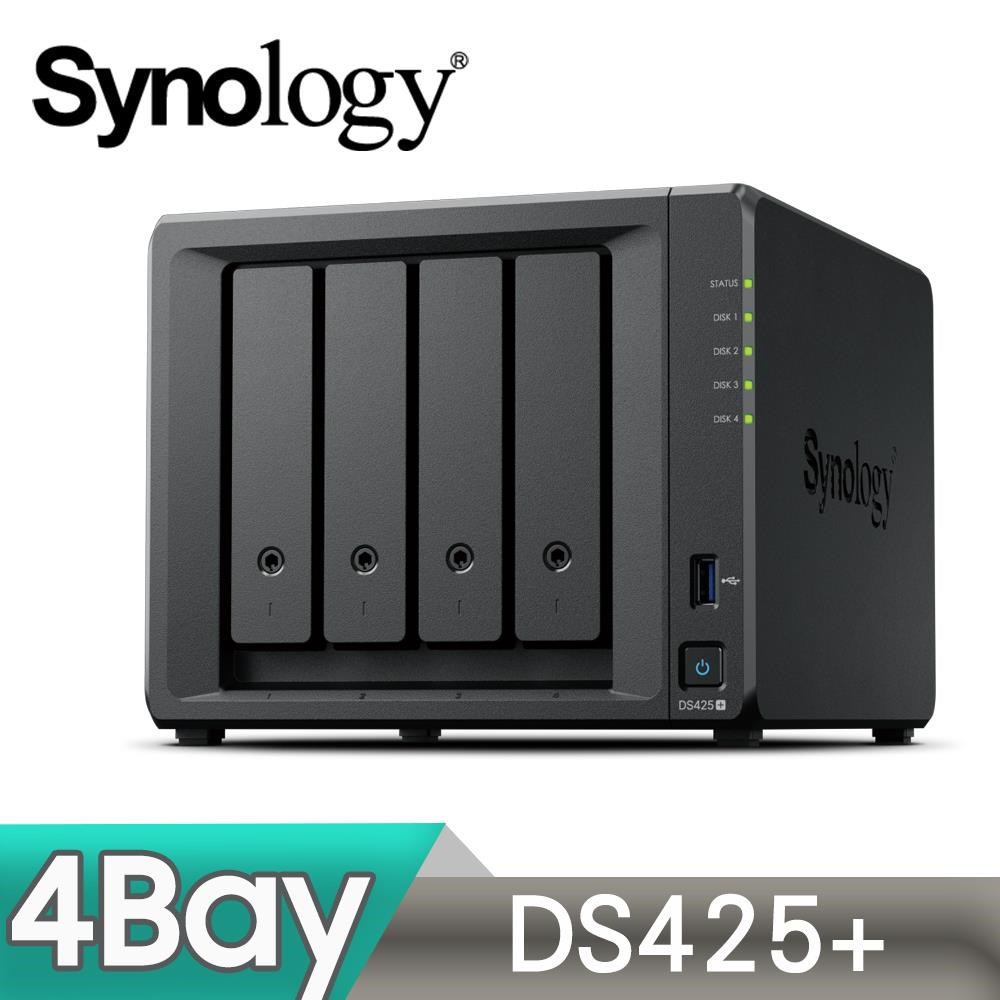 Synology 群暉DiskStation DS425+ 4Bay NAS 網路儲存伺服器- PChome