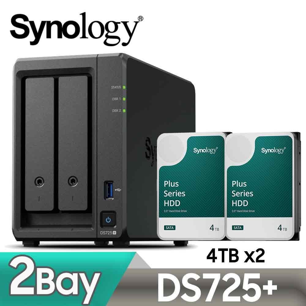 Synology DS420+【HAT3300-4Tほぼ未使用】×4,SSD×2 Synology 群暉DS425+ 網路儲存伺服器+ HAT3300 PLUS 4TB NAS硬碟(X2