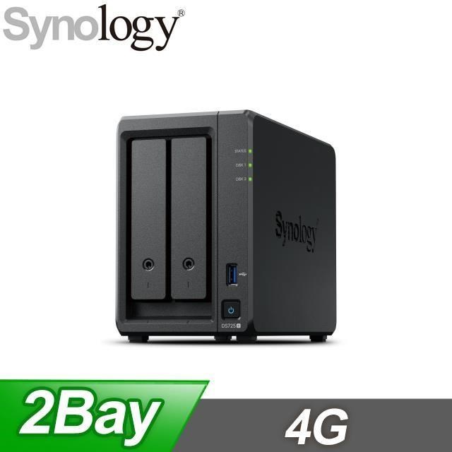 Synology 群暉 DiskStation DS725neo+ 2Bay NAS網路儲存伺服器