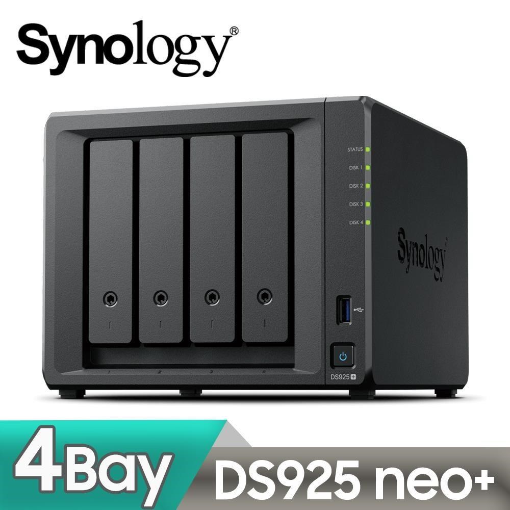 Synology 群暉 DiskStation DS925neo+ (4Bay/AMD/4GB) NAS 網路儲存伺服器