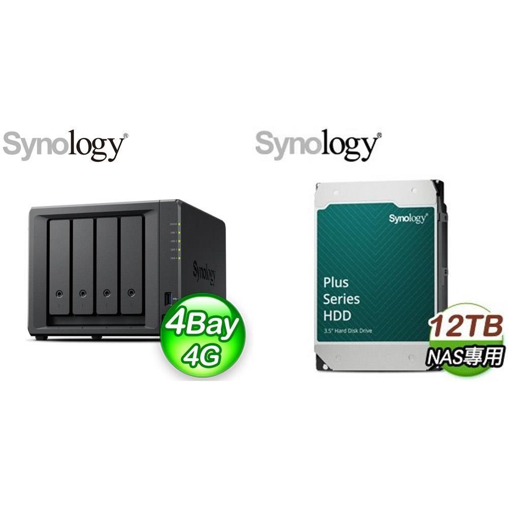 Synology 群暉 〈鈔省價〉DS925neo+ 4Bay NAS+HAT3310 PLUS 12TB NAS硬碟(X2)