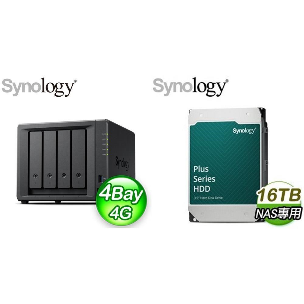 Synology 群暉 〈鈔省價〉DS925neo+ 4Bay NAS+HAT3310 PLUS 16TB NAS硬碟(X2)