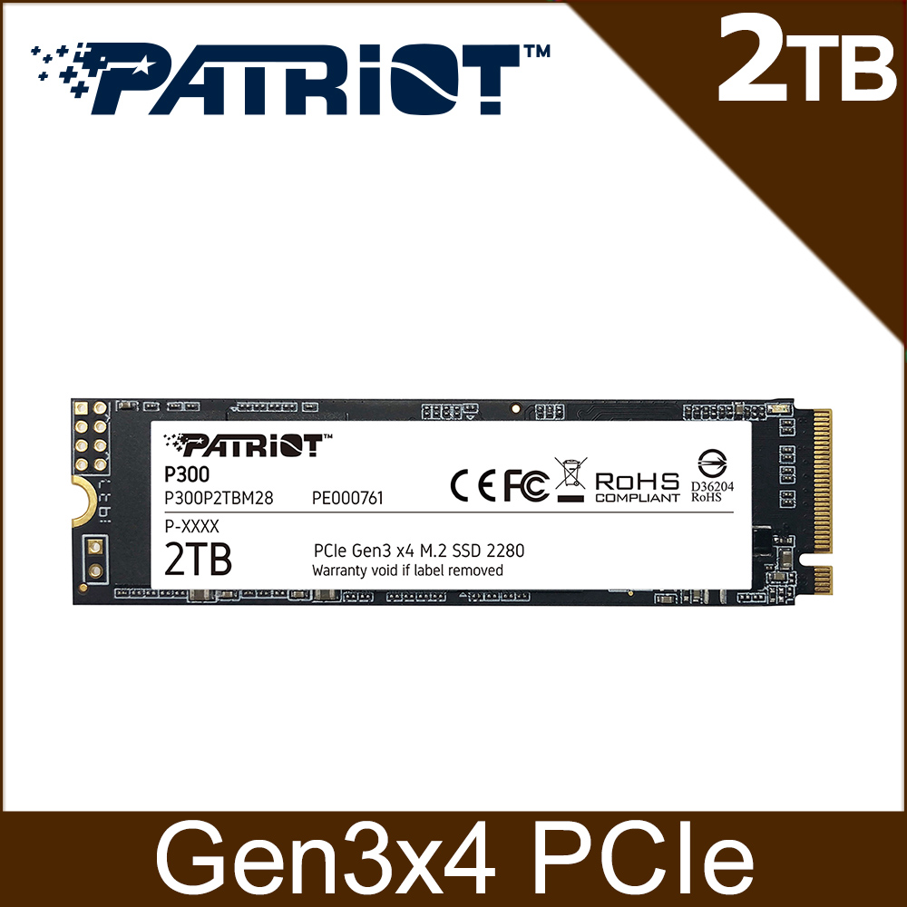 動作確認済] Patriot P300 1TB M.2 SSD 【公式通販】