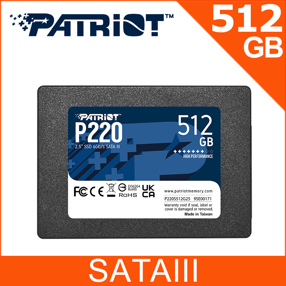 美商 P220 512G 2.5吋 SSD固態硬碟