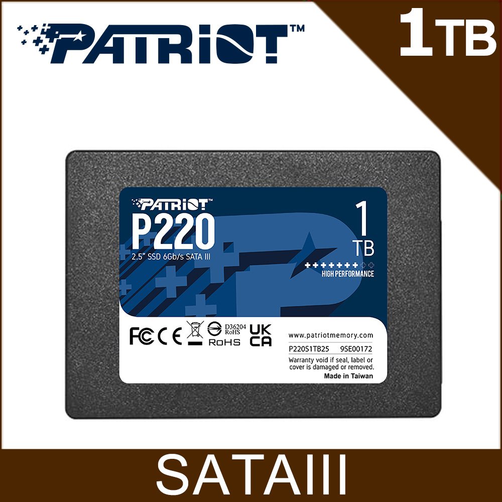 PATRiOT 博帝美商P220 1TB 2.5吋SSD固態硬碟- PChome 24h購物