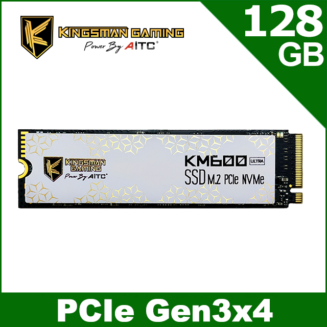 AITC 艾格 KINGSMAN KM600 ULTRA SSD 128GB M.2 2280 PCIe 固態硬碟