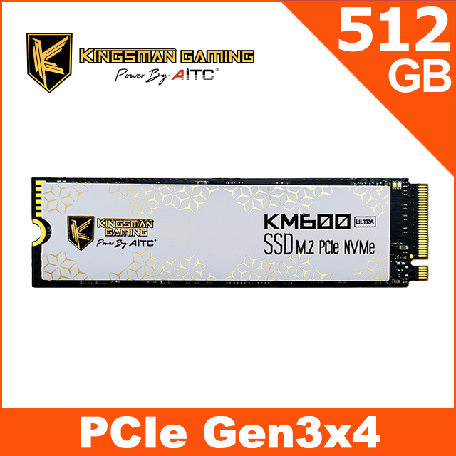 AITC 艾格 KINGSMAN KM600 ULTRA SSD 512GB M.2 2280 PCIe 固態硬碟