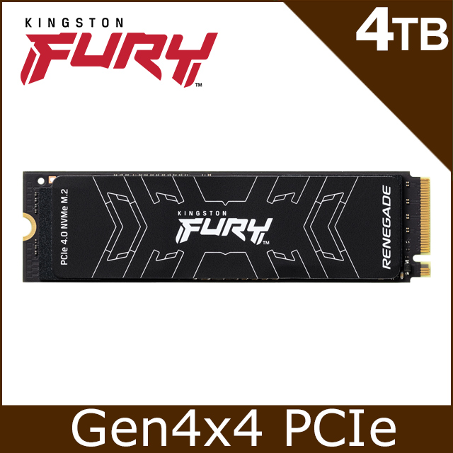 金士頓Kingston FURY Renegade 4TB PCIe 4.0 NVMe M.2 SSD (SFYRS