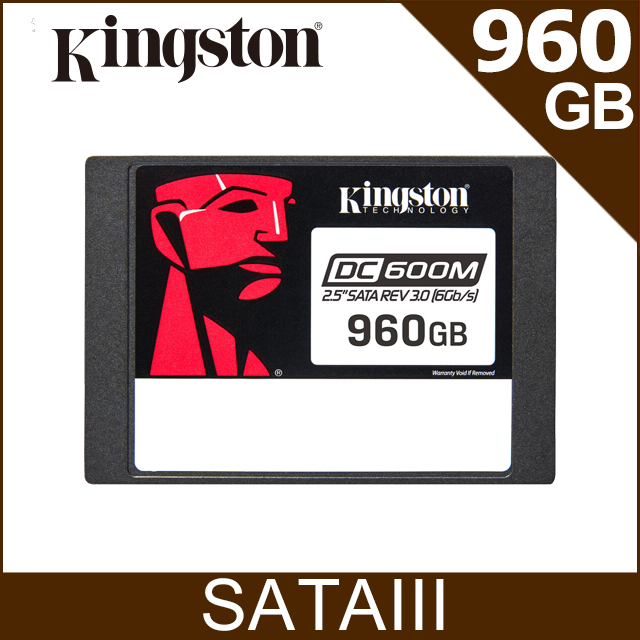 Kingston 金士頓 960G DC600M 2.5 SATA 3.0 SSD 企業級固態硬碟 (SEDC600M/960G)
