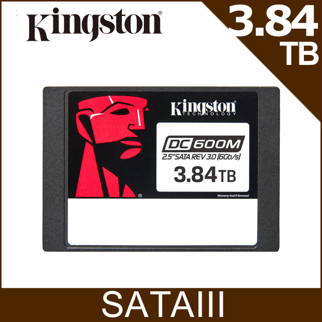 Kingston 金士頓 3840G DC600M 2.5 SATA 3.0 SSD 企業級固態硬碟 (SEDC600M/3840G)