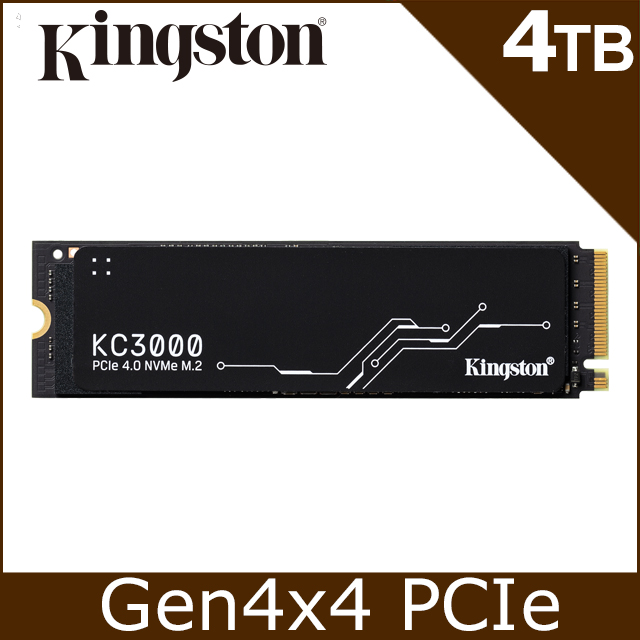 Kingston 金士頓 KC3000 4TB PCIe 4.0 NVMe M.2 SSD (SKC3000D/4096G)