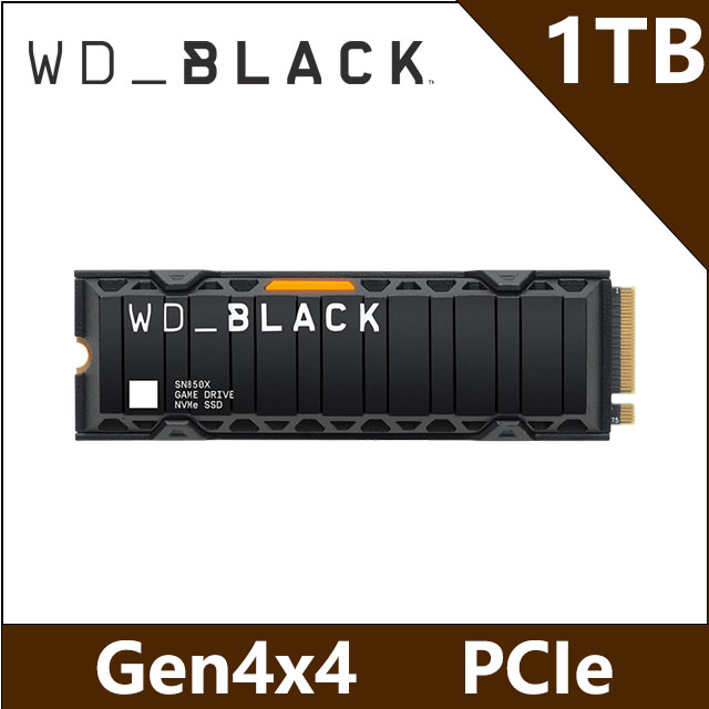 WD 黑標SN850X 1TB M.2 NVMe PCIe SSD固態硬碟(WDS100T2XHE)(配備散熱 