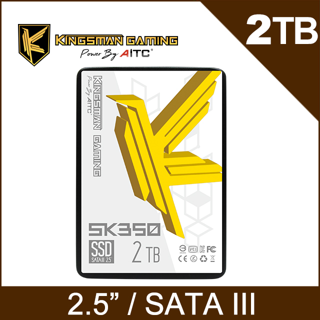 AITC 艾格 KINGSMAN SK350 2TB 2.5吋 SATA SSD 固態硬碟