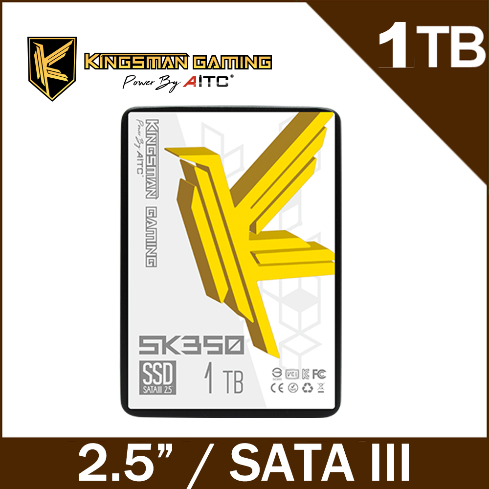 AITC 艾格 KINGSMAN SK350 1TB 2.5吋 SATA SSD 固態硬碟