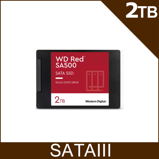 WD 威騰Red紅標SA500 4TB 2.5 吋NAS SATA SSD固態硬碟(WDS400T2R0A