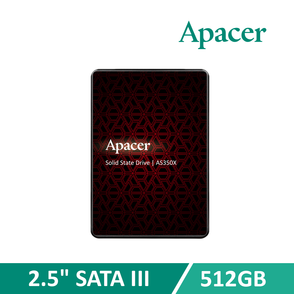 Apacer 宇瞻 AS350X 512GB 2.5吋 SATA SSD 固態硬碟