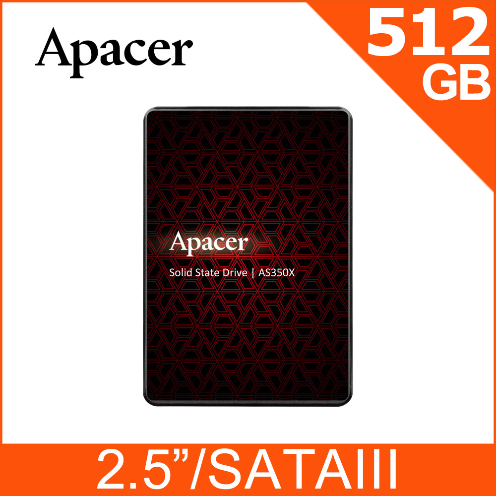 Apacer 宇瞻AS350X 512GB 2.5吋SATA SSD 固態硬碟- PChome 24h購物