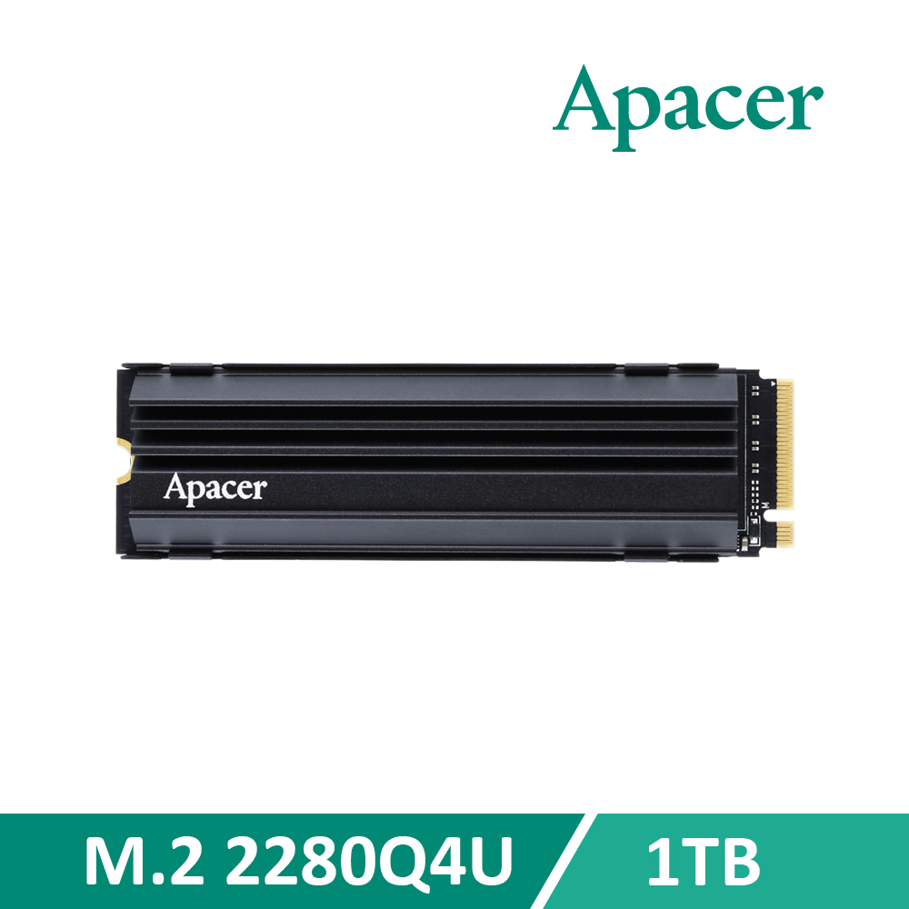 Apacer 宇瞻 AS2280Q4U 1TB M.2 PCIe 4.0 SSD (附散熱片)