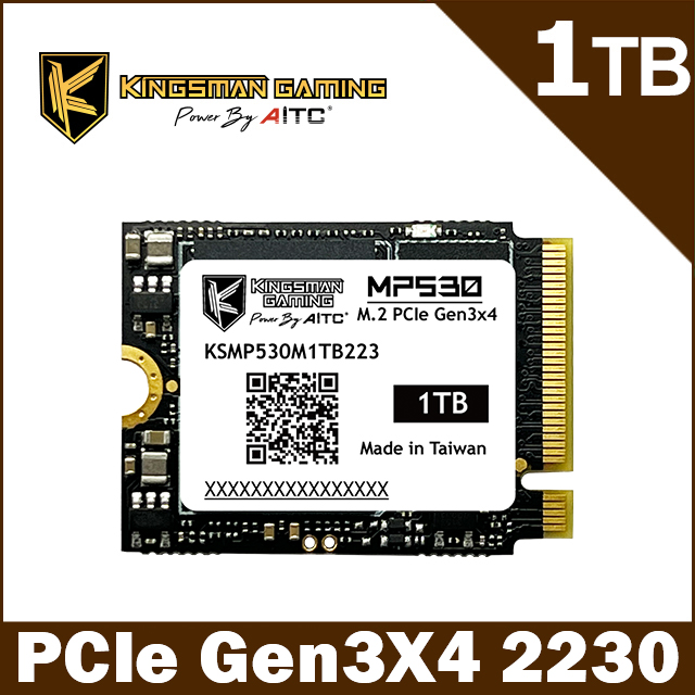 AITC 艾格 KINGSMAN MP530 1TB M.2 2230 PCIe Gen3x4 SSD 固態硬碟