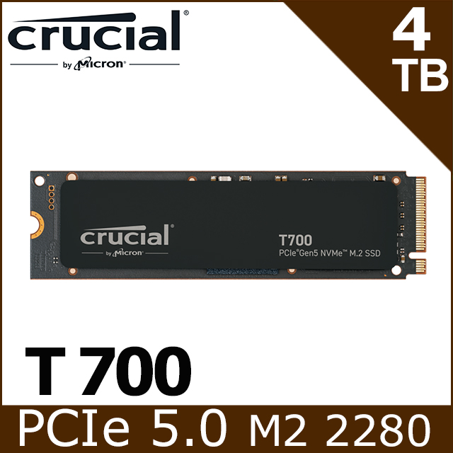 美光Micron Crucial T700 4TB PCIe Gen5 NVMe M.2 SSD (CT4000T700SSD3) - PChome  24h購物