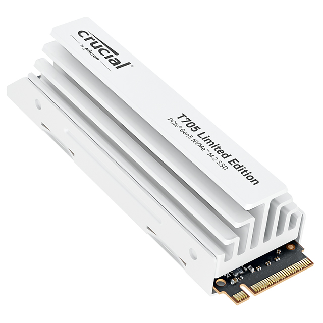 Micron 美光   Crucial T705 2TB PCIe Gen5 NVMe M.2 SSD 白色散熱器_限量版(CT2000T705SSD5A)