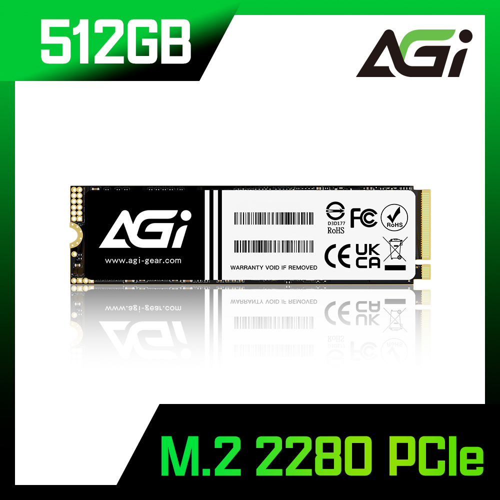 AGI 亞奇雷AI198 512GB M.2 Gen3 SSD固態硬碟(讀寫2050/1600MBs