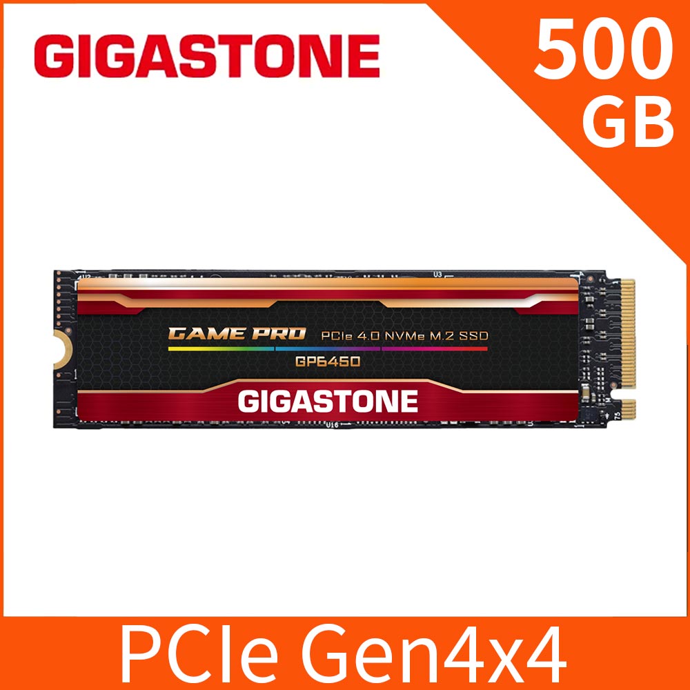 Gigastone 立達 GP6450 500GB PCIe Gen4 GAME PRO M.2固態硬碟(5000MB/s/三年保固/NVMe SSD)