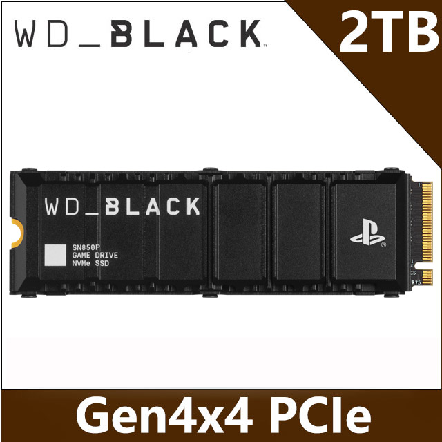 WD_BLACK黑標 SN850P 2TB M.2 NVMe PCIe SSD固態硬碟 OFFICIALLY LICENSED FOR PS5