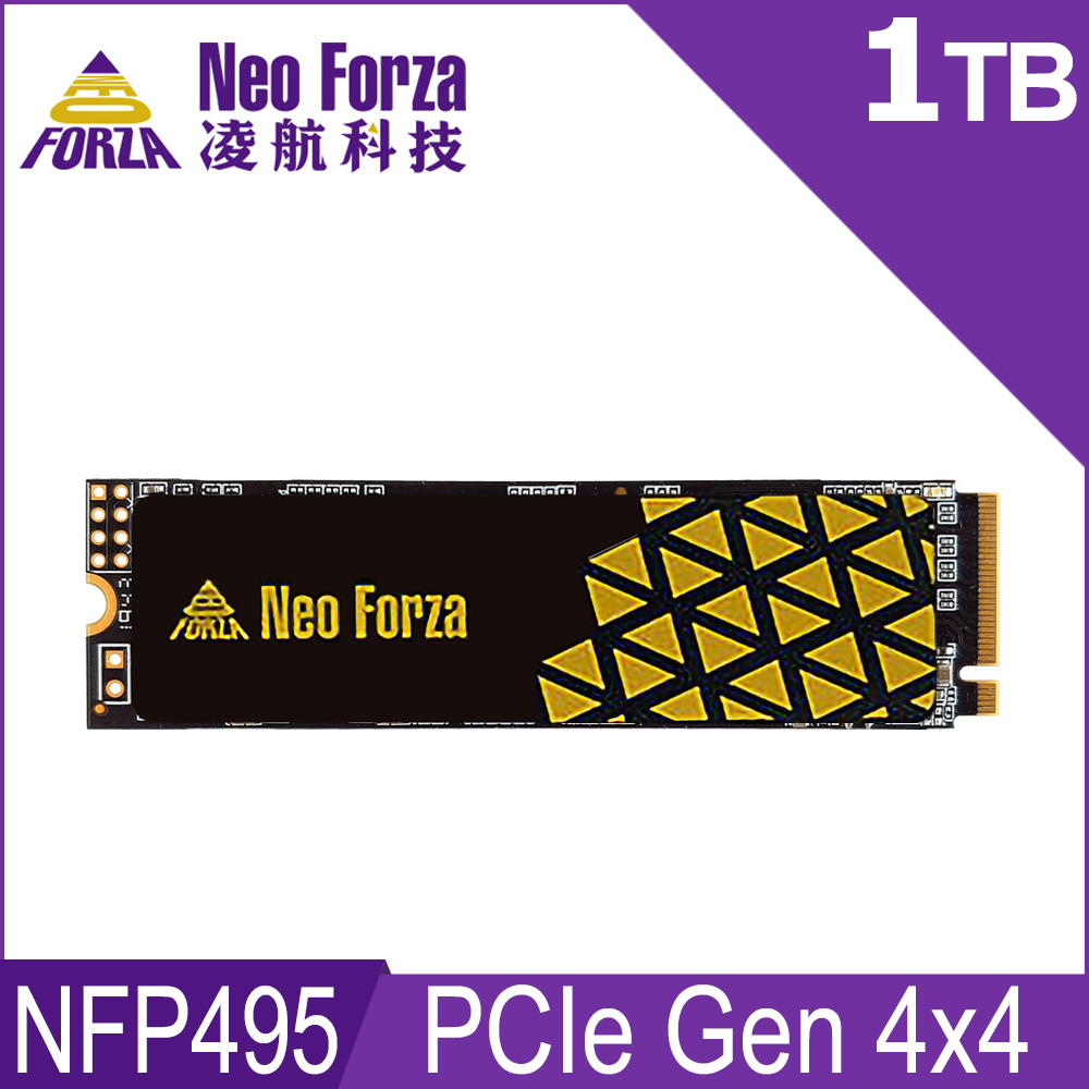 Neo Forza 凌航NFP495 1TB PCIe Gen4x4石墨烯厚銅散熱片 